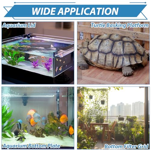 Image of 12 PCS 12x12 Inch Fish Tank Divider 10 Gallon Aquarium Divider with Sucker Clips Plastic Fish Tank Separator Black Egg Crate Light Diffuser Fish Separator for Aquarium Plastic Grid Panel