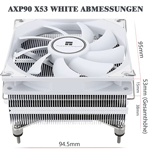 Refroidisseur CPU Profil Bas Thermalright AXP90-X53 Blanc pour Boîtier PC ITX