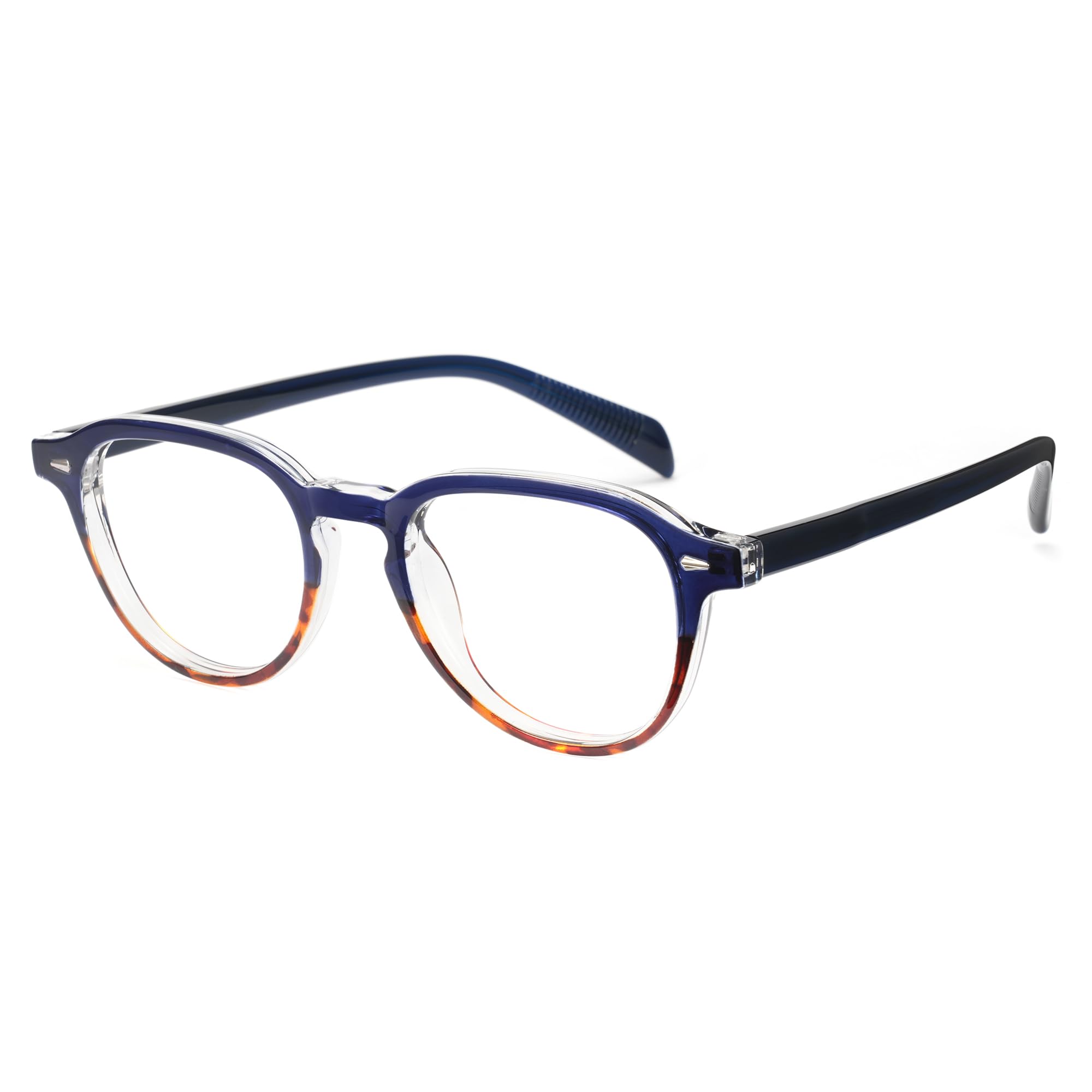 Cyxus Acetat Blaulichtfilter Brille Damen Herren Retro Boston Rahmen UV Schutz für Computerbildschirm 8554