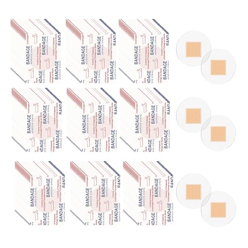 200pcs Adhesive Spot Bandage Waterproof Adhesive Bandages 0.87 Inch Diameter Transparent Round Bandages for Small Incisions (200)