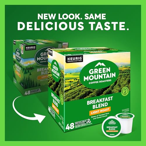 Image of Green Mountain Coffee Roasters Breakfast Blend Single-Serve Keurig K-Cup Pods, Light Roast Coffee, 48 Count