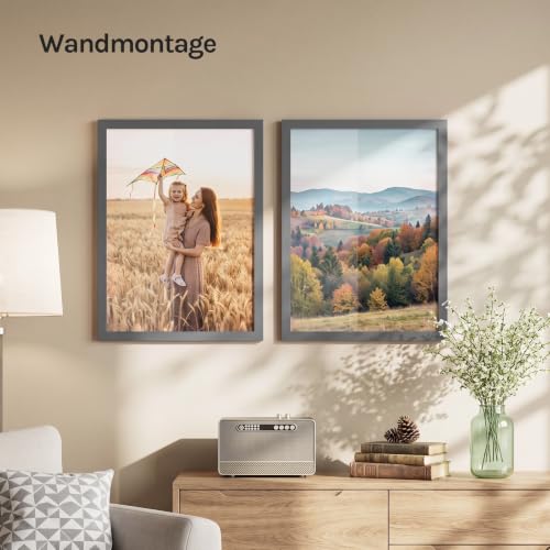 WOLTU Bilderrahmen 30x40, 3er set, MDF-Holz Fotorahmen mit Passepartout – Ansicht 6