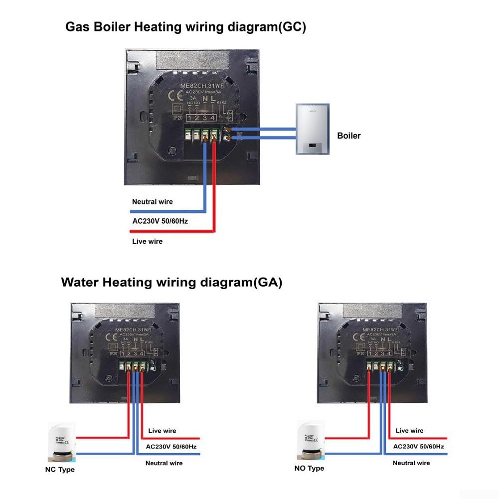 Termostato inteligente WiFi para caldera de gas con calefacción por suelo