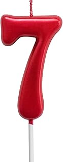 Red Birthday Candles 7 Candle 7th Seven Years Cake Bady Roman Numberal Cool Number Candle No 70 71 72 73 74 75 76 77 78 79