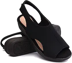 Sandália Anabela Ortopédica Feminina Para Joanete E Esporão