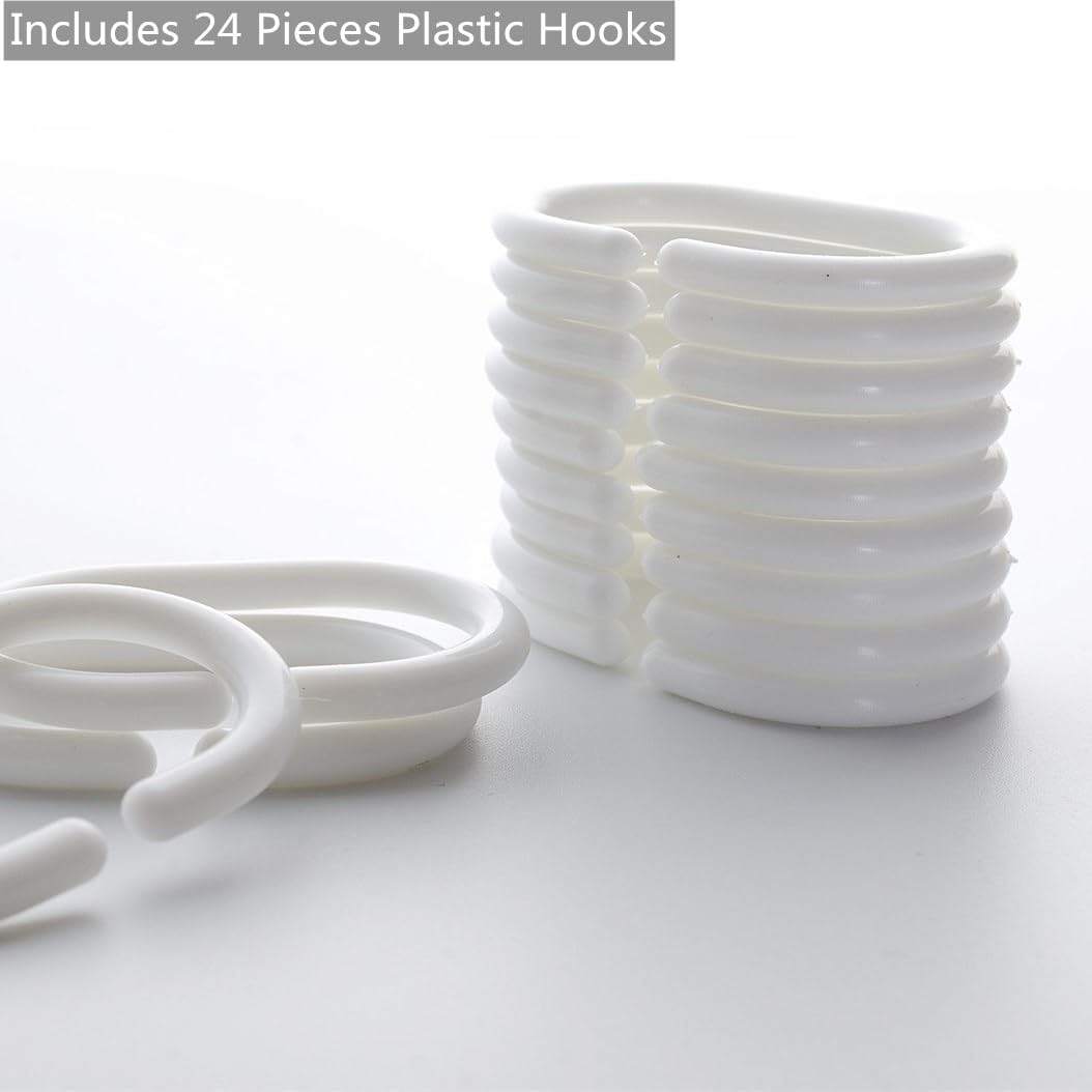 Extra Wide Shower Curtain 108 x 72 Inch, Ocean Sea Beach Sunset Waterproof Fabric Bathroom Shower Curtains Set with Hooks, Brown Blue Orange