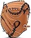 Gracfulcub Baseball Catcher Glove,Softball Catcher's Mitt for Kid Youth Aldult Baseball Training,Comfortable Durable,Left Hand Glove (Brown, 33 Inch)