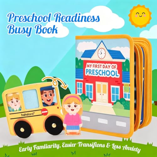 Image of PATPAT A Day at Kindergarten Activity Busy Binder Book for Toddlers 1-3