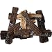 Regal Flame 10 Piece Set of Ceramic Wood Large Gas Fireplace Logs Logs for All Types of Indoor, Gas Inserts, Ventless & Vent Free, Propane, Gel, Ethanol, Electric, or Outdoor Fireplaces & Fire Pits.
