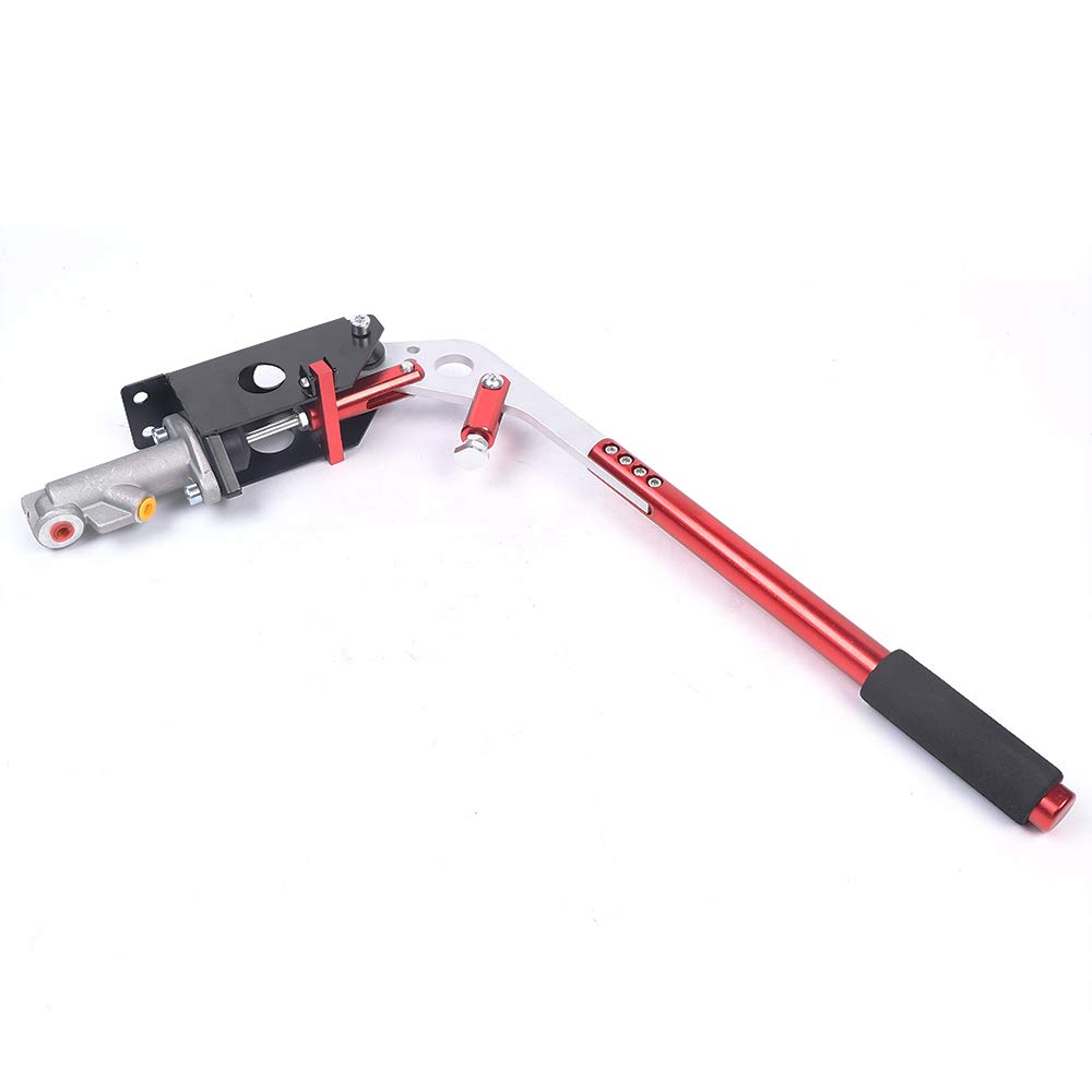Freno de mano hidráulico Fly-Off Rally Drift, freno de mano tumbado rally, deriva horizontal vertical ajustable (rojo)