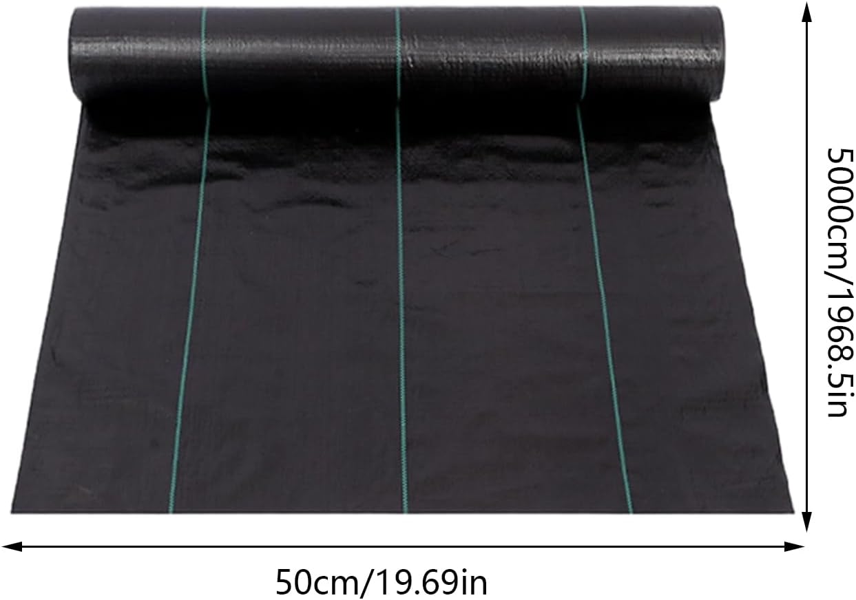 Landscape Fabric for Gravel - Garden Blocker Sheet | 1.6x164ft Ground Cover Fabric with Heavy Duty Material, Sturdy Barrier Layer for Vegetable Beds, Flower Gardens, Greenhouse Landscaping