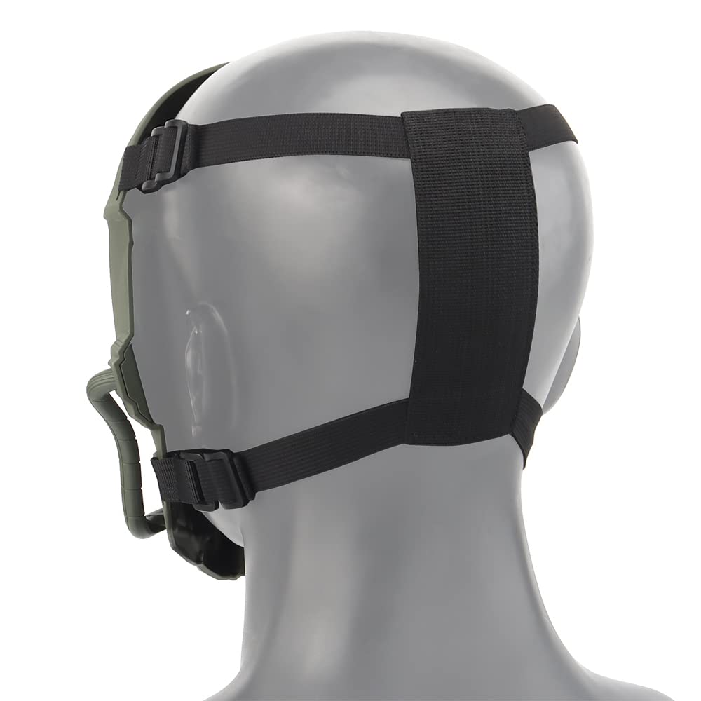 Máscara Táctica Pistola Aire Comprimido Grey Lens Full Face Skeleton Paintball Protección Máscara Juegos Guerra Halloween