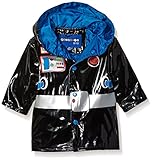 Wippette Baby Boy's Shiny Jr Astronaut Infant Rain Jacket Outerwear, Black, 12M