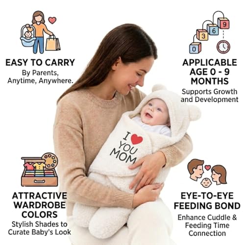 Image of BRANDONN Baby Blanket Newborn Gift Pack of Swaddle Wrapper, 0-9 Months, Length 68 cm x Width 68 cm