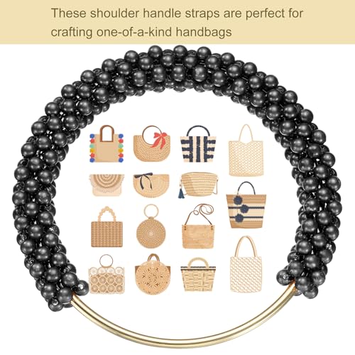 Poignées décoratives en perles d'imitation haut de gamme pour sac uxcell