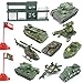 BigOtters 307PCS Army Action Figures Set, Plastic Soldiers World War II Army Toys with Playset Tanks Planes Flags Accessories for Party Favor Birthday Gift