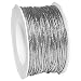 Morex Ribbon 1318/50-631 Stretch Cord Polyester Ribbon, 50 yd, Silver