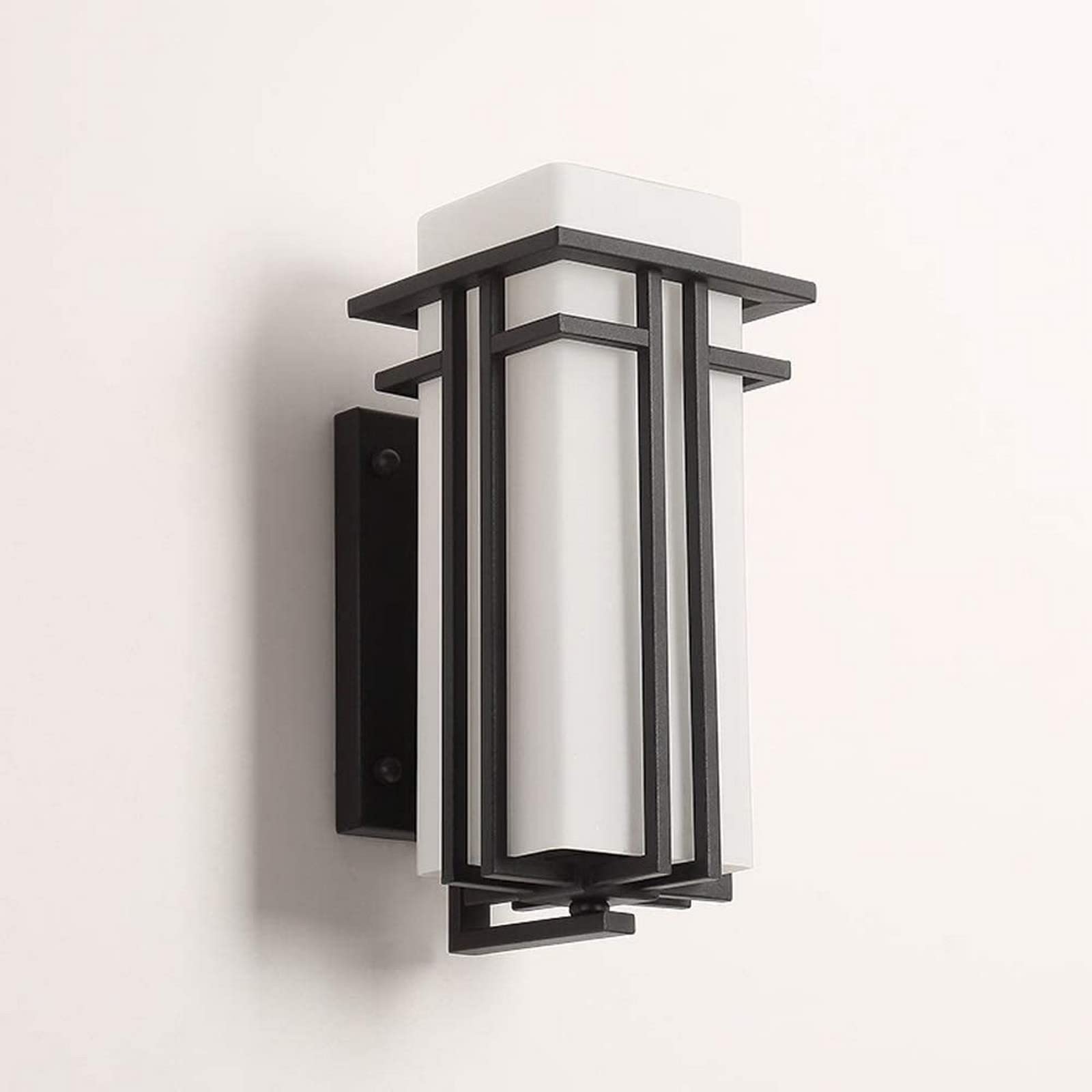 VDOQTLJT Wall Sconces Garden Light Modern Outdoor Mount Lights Minimalist Square Lighting Fixture Die-cast Aluminum Bracket Porch Lamp Weatherproof Lantern Compatible with Bal