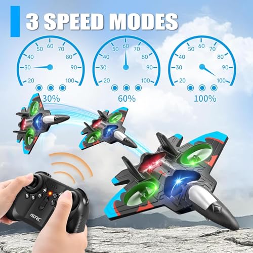 Image of V32 Foam Remote Control Airplanes RC Planes for Kids Adults 8-16, RC Airplane Fighter Jet with Light, 360 Flip Fighter Jet Toys, Stunt Roll, Airplane Toy Gifts for Kids Boys