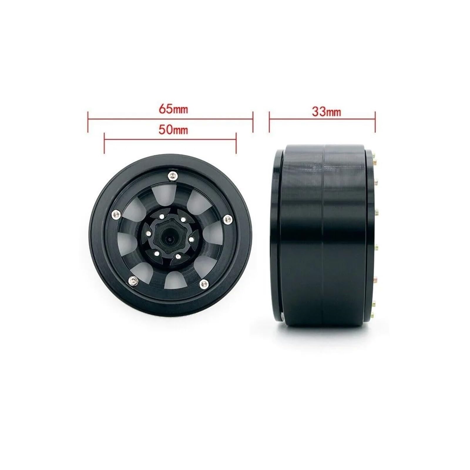 Modèles Améliorations RC pour Traxxas pour TRX4 pour TRX6 pour Axial pour SCX10 II III pour Wraith 1/10 RC Pièces Mise À Niveau Voiture Aluminium Beadlock 2. "Jante Roue