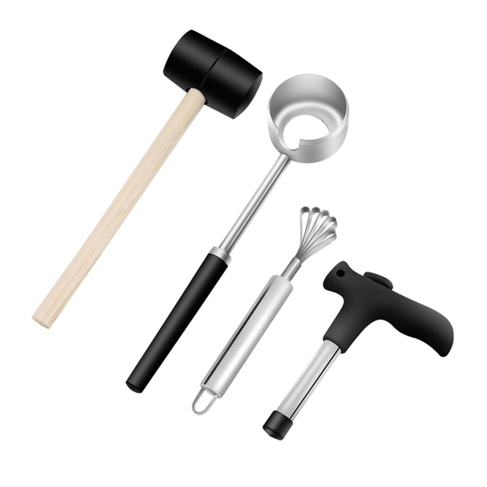 HDOYTXXM Steels Nut Opener Coconuts Shellings Punchers Opener Tool for Freshs Water & Meat Extractions Manual Shellings Punchers