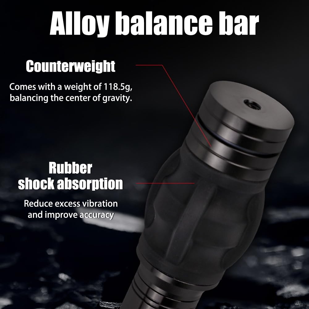 MiOYOOW Stabilizzatore per arco da tiro con l'arco, 15,2 cm/20,3 cm, con contrappeso da 118,5 g, per caccia, tiro e sport