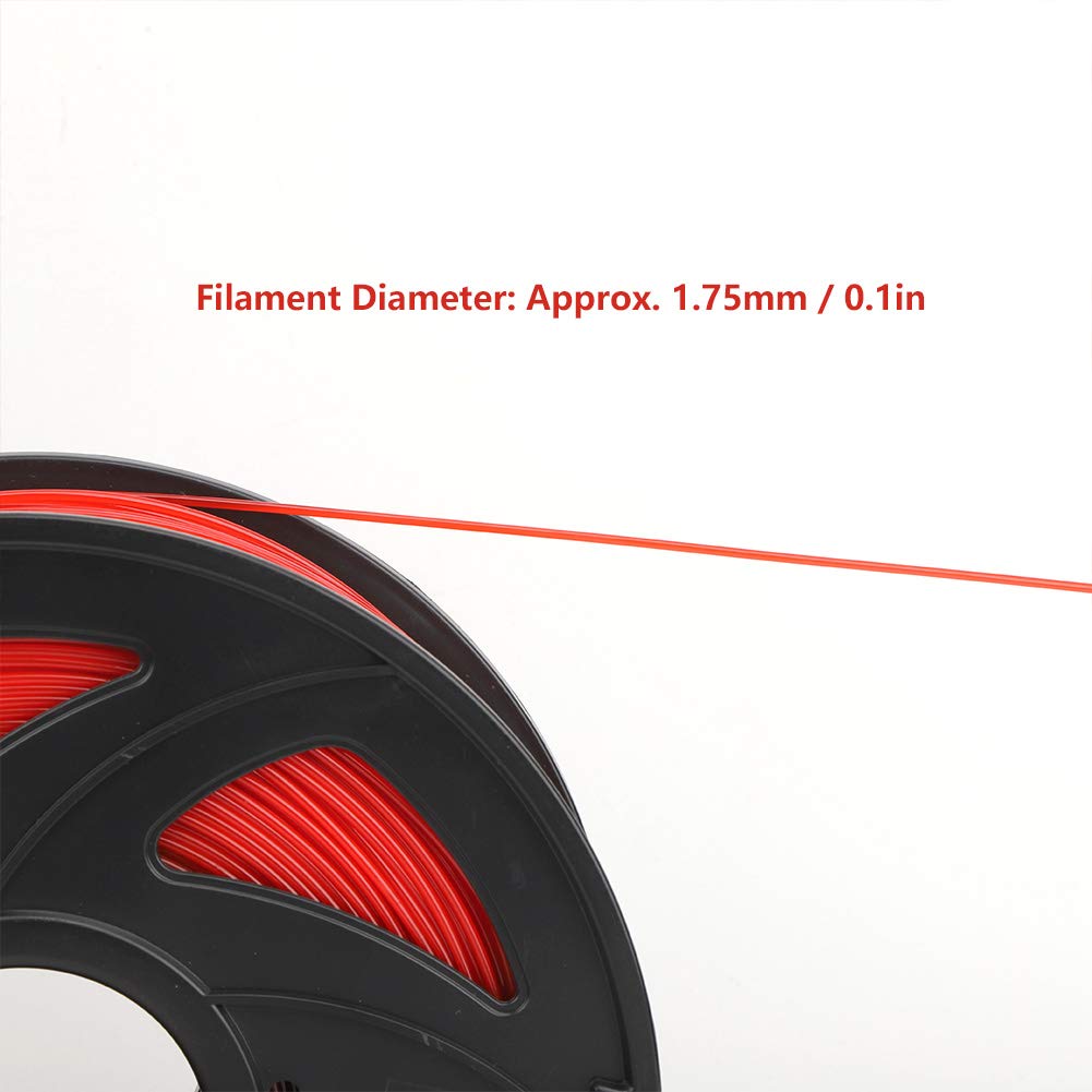 Filament do drukarki 3D PLA czerwony 1,75 mm 1 KG wysokiej jakości błyszczący, łatwy do druku materiał do dekoracji wnętrz zabawki prezenty