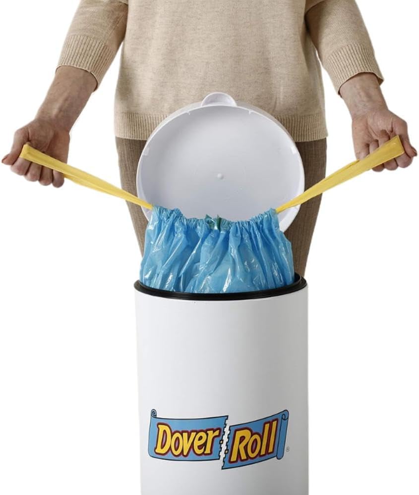 Dover-Roll Alças 30L Azul, Rolo com 20 Sacos para Lixo