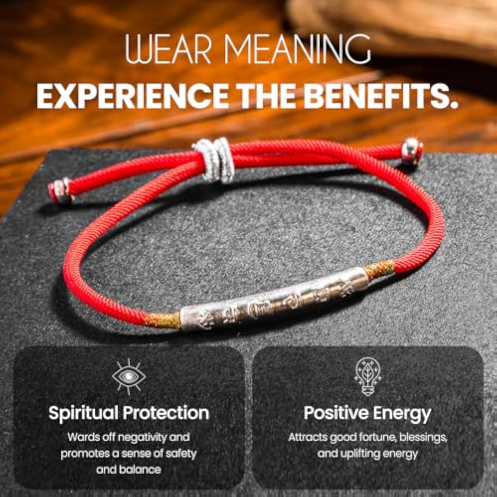 Tibetan Red String Adjustable Spiritual Bracelet