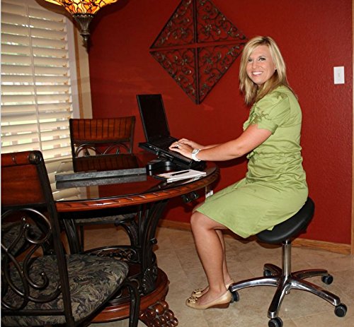 Image of BetterPosture Saddle Chair -Multifunctional Ergonomic Back Posture Stool with Tilting Seat - Reduce Pressure on Lower Back and Improve Posture While Sitting