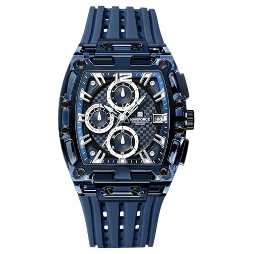 NAVIFORCE Reloj de pulsera rectangular deportivo para hombre...