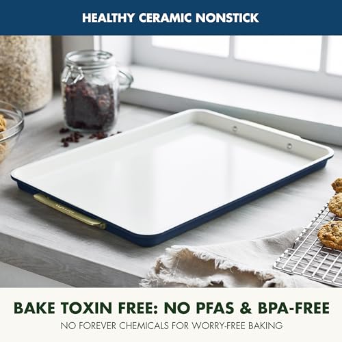 GreenPan Reserve 13"x18" Ceramic Nonstick Baking Sheet, PFAS & BPA Free, Oxford Blue