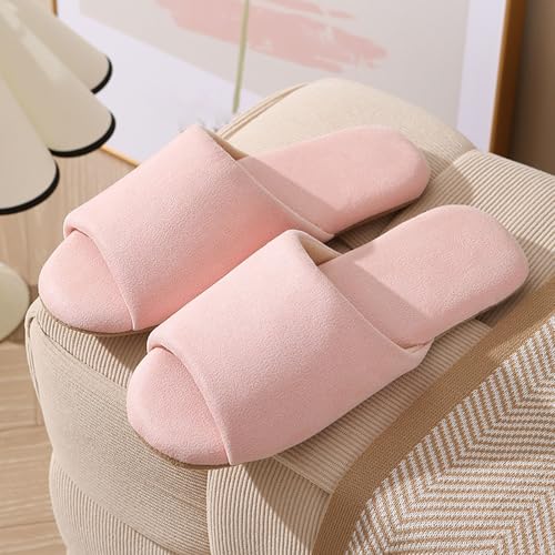 Women Cotton Slippers Four Seasons Home Indoor Soft Flax Casual Open Toe House Slipper For Women Non-Slip Shoes2