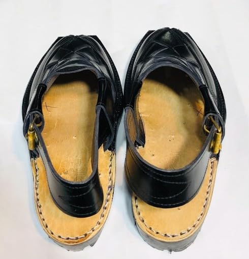 Premium Quality Peshawari Chappal, Black Handmade Stylish Sandals, Classic Black Leather Peshawari Chappal, Ethnic Leather Footwear for Men3