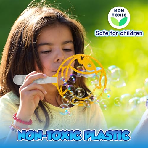 Giant Bubble Wands - Bubbles for Kids, Giant Bubbles, Bubble Toys, Large Blowing Rings, Variety Shapes Set for Big Soap Bubbles, Includes Huge Bubble Mix Solution Kit 11,19 Pack - Image 6