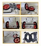 Hwt Hunderollstuhl, Hunderollwagen Gehhilfe, Passend für Haustier Cat Puppy Beagle Schäferhund Lähmung Verletzt Hinterbeine Rehabilitation, Einstellbar, 2 Räder 1,5 kg-50 kg