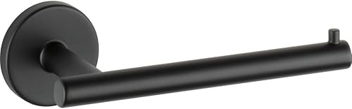 Miniatura 6 de Delta Faucet 759240-BL Trinsic - Toallero de pared de 24 pulgadas en negro mate y 75935-BL Trinsic Zinc Toallero, negro mate y soporte para papel