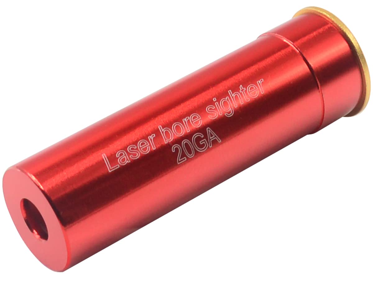 Red Dot Laser Bore Sight, Bore Sight Lase for 20GA/20Gauge Caliber,Laser Boresighter with 2 Sets of Batteries for Hunting