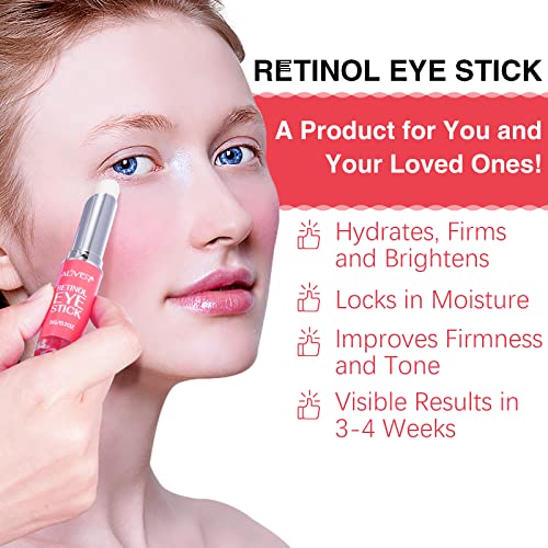 Retinol Eye Stick, Anti Aging Eye Cream W/Retinol - Under Eye Stick Hydrates Skin Of Dark Circles, Under Eye Treatment For Women For Puffiness And Bags Hydrates, Firms Under Eyes Skin - 0.1Oz (3G) #TOP1