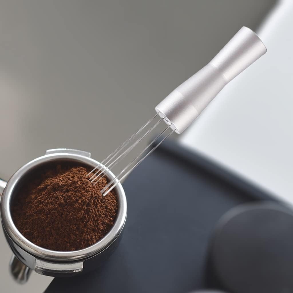 1Pc Coffee Powder Tamper Distributor LevelerTool Espresso Stirrer Stirring Tool Food-grade Stainless Steel Needles