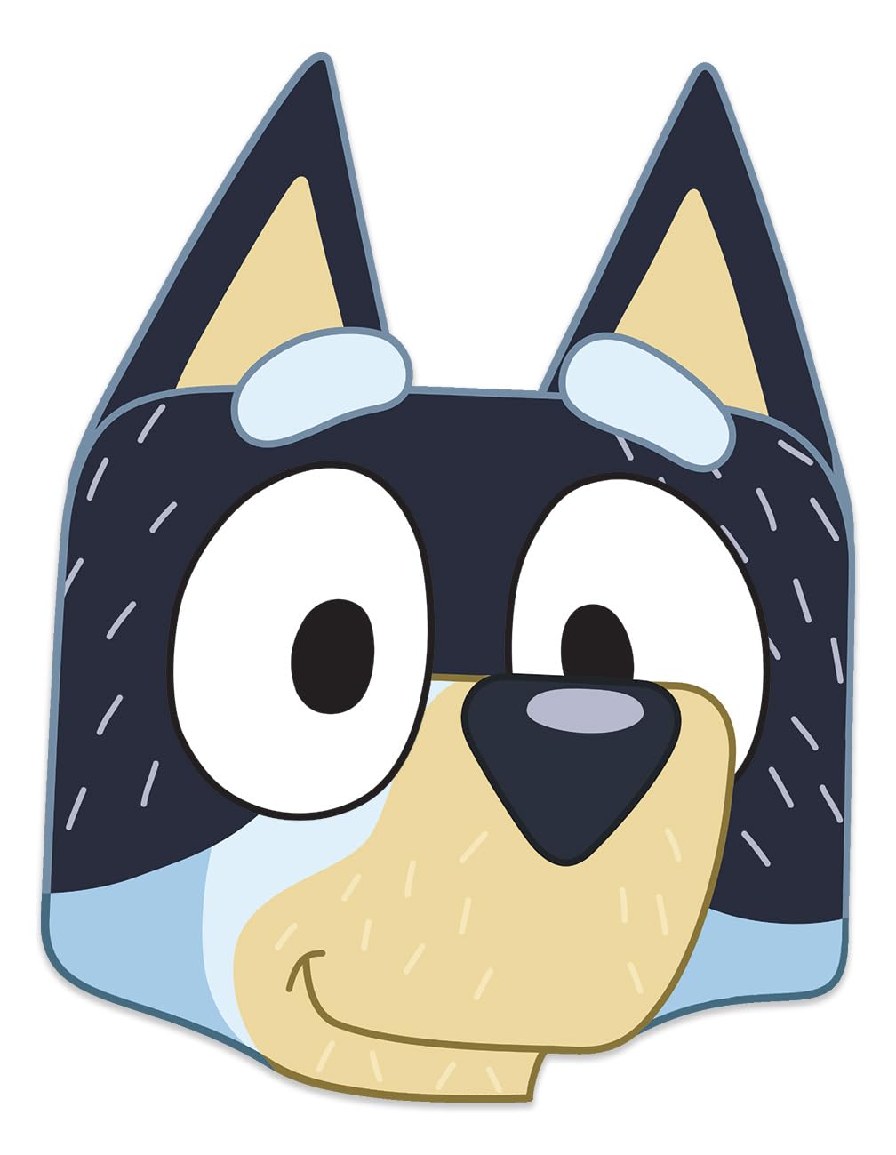 Star Cutouts Bandit Sm480 Bluey Cardboard Face Mask – Kids Costume Fancy Dress, Birthday Party Favour & Dress Up Mask