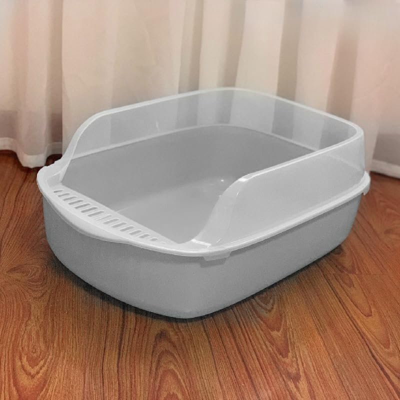 Arenero para gato grande semi cerrado plástico gris miniatura 7