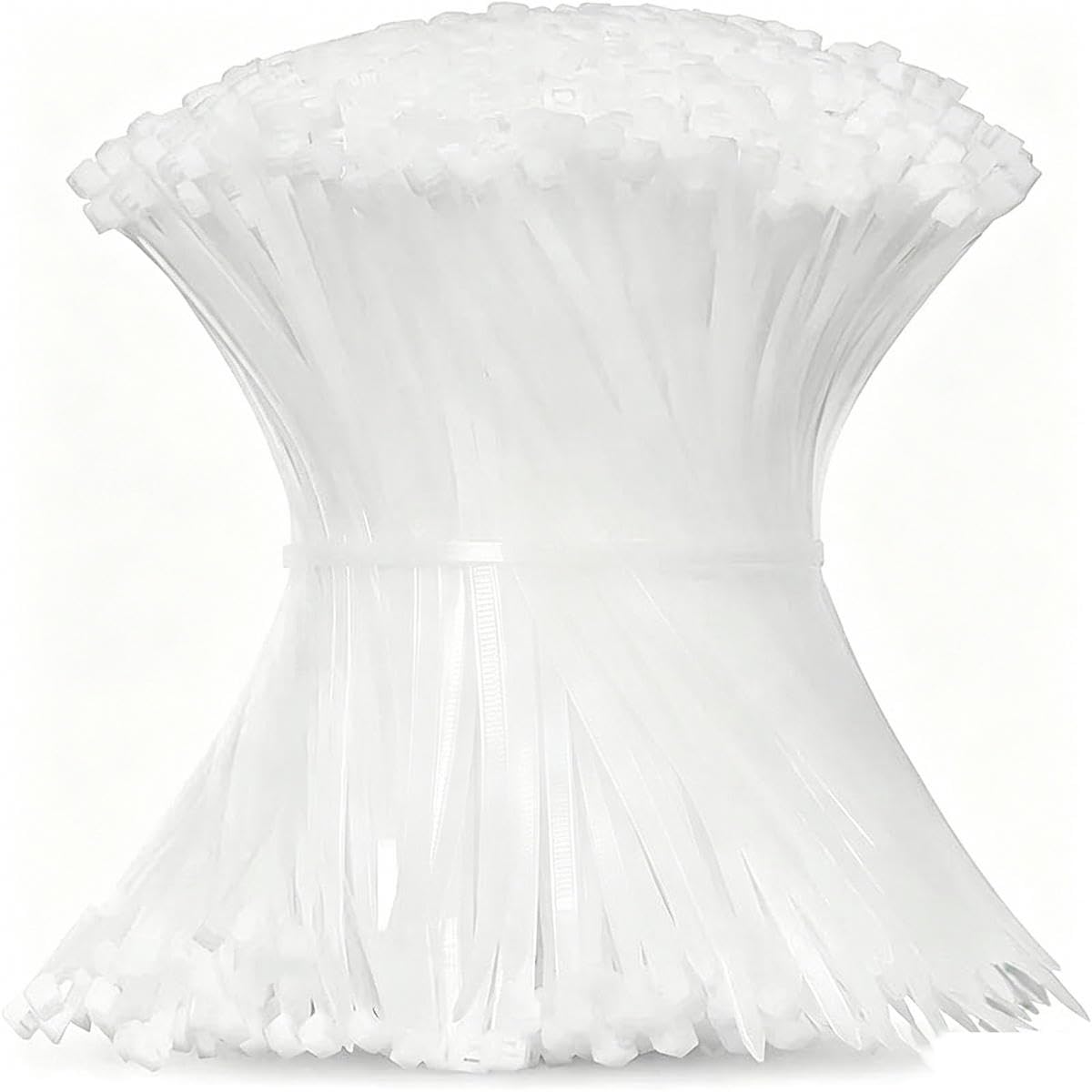 Bsguz White-3X100mm Cable Ties Reusable Ties Cable Nylon Cable Ties Organizer Clamp Self-Locking Office Wire Zip Wholesale-300Pcs
