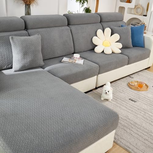 Fundas de sofá para sofá seccional, fundas de cojín elásticas y lavables para sofá en forma de L, funda de sofá para perro, resistente al desgaste