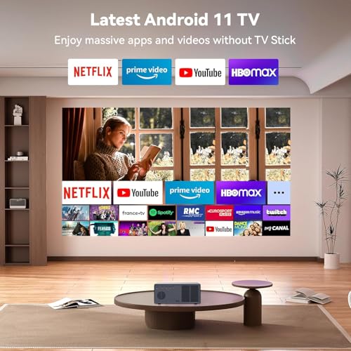 WANBO X5 Pro Full HD Native 1080P 4K Supports, 20000 Lumens | Google Assistant | Chromecast | Android TV 11.0 (2GB +16GB) |... - Image 4