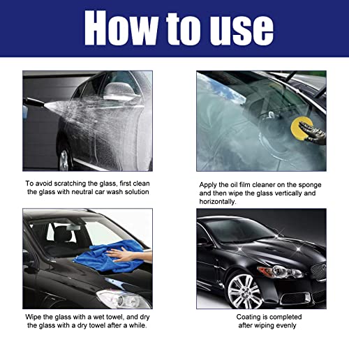 Mitrivfle Car Glass Oil Film Remover, Car Windshield Cleaner, Improve Fine Scratches, Remove Stains, Rain And Fog Prevention #TOP5
