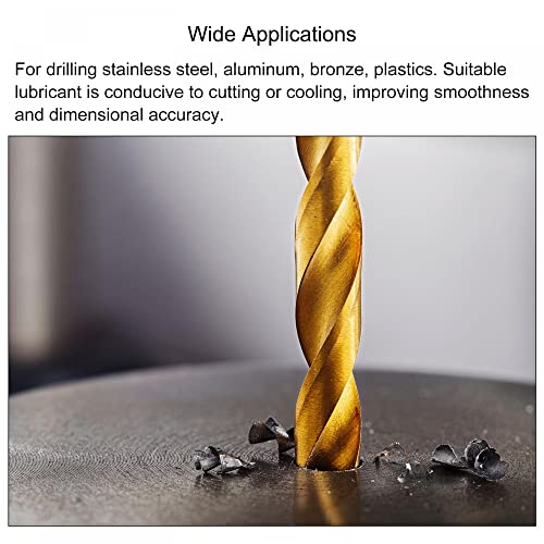 uxcell m5 x 08 straight flute thread tap and 42mm twist drill bit set metric titanium plated 6542 high speed steel machine screw thread tap threading drilling tool