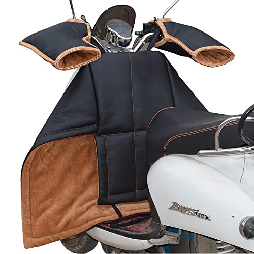 Générique Tablier Scooter, Couvre Jambe Scooter Le Vent du est Un Tram en Hiver for Augmenter la Peau épaisse de Batterie électrique Voiture PU Plus Velvet