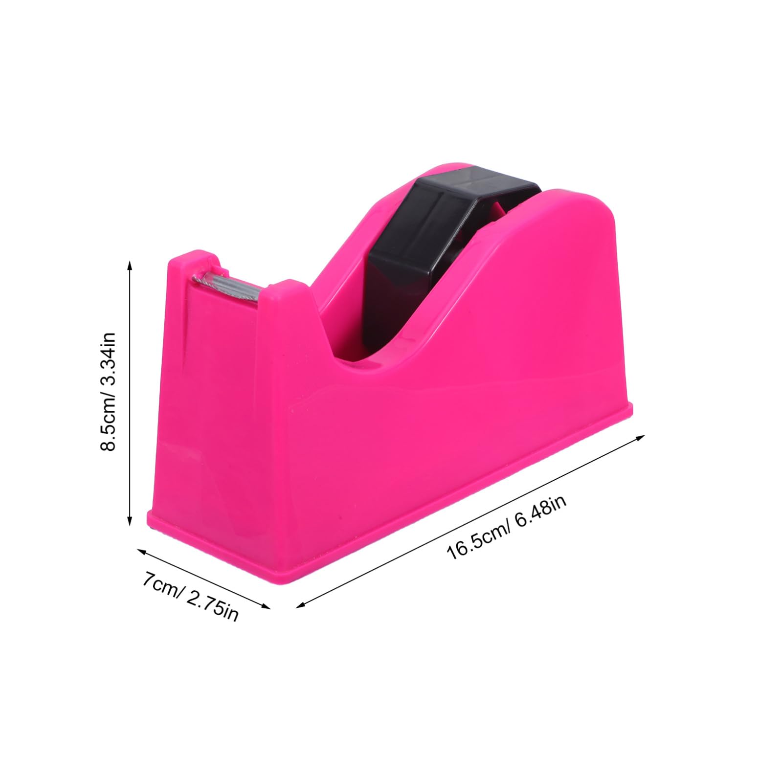 INOOMP 2 Pezzi Dispenser Supporto da Tavolo per e Nastro Adesivo con Doppio Base Antiscivolo Sostituzione Rapida con Nucleo 1"/3" per Lavoro D'ufficio e Scrivania