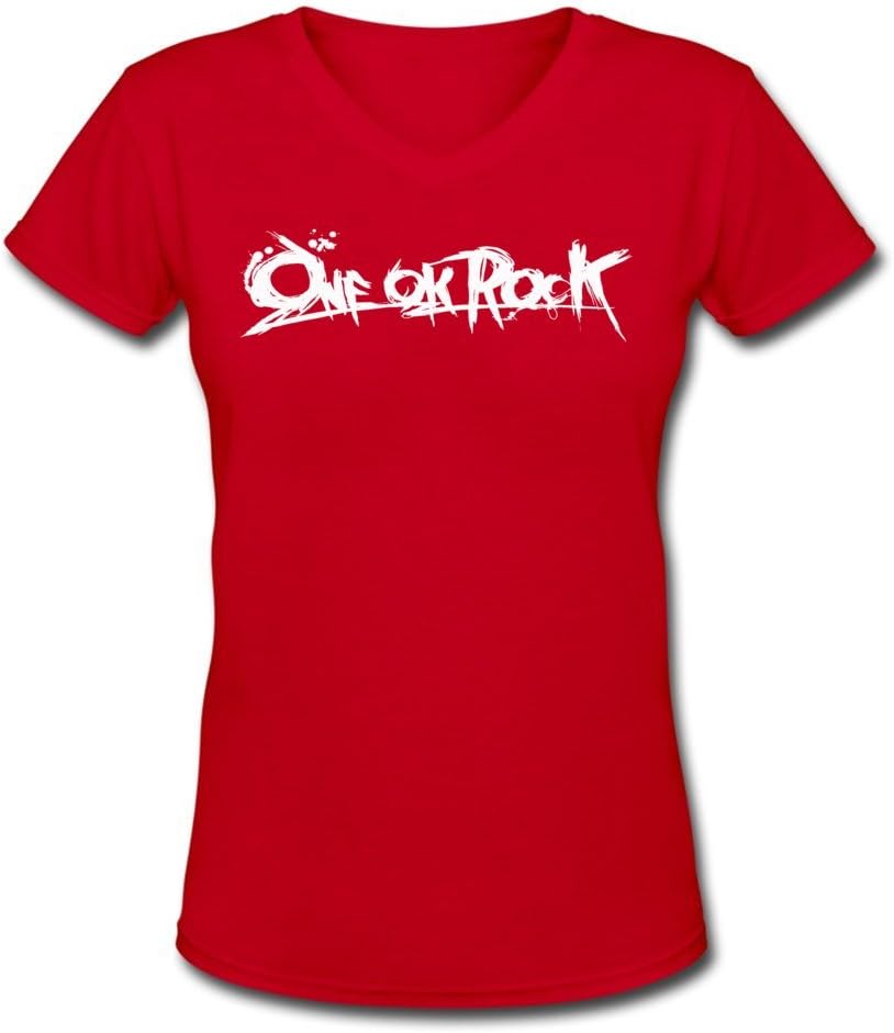 Butshirt One Ok Rock Womens V-Neck T-Shirt Red Cotton Tshirt A0428